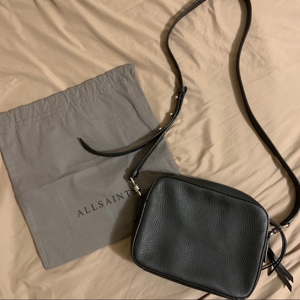 Allsaints Captain Lea Leather Crossbody Bag